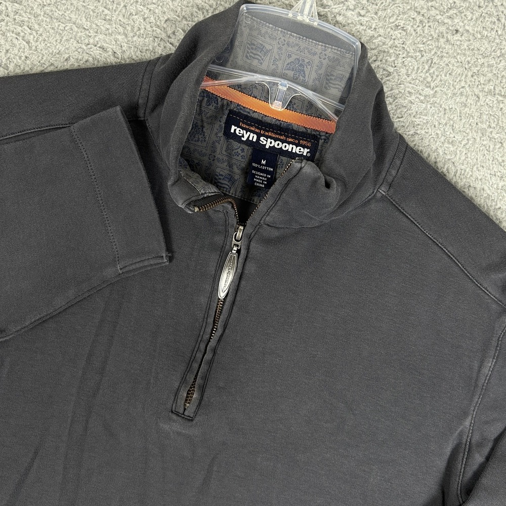 Reyn Spooner Pullover Sweater Mens Medium Half Zip Casual Long Sleeve Preppy‎